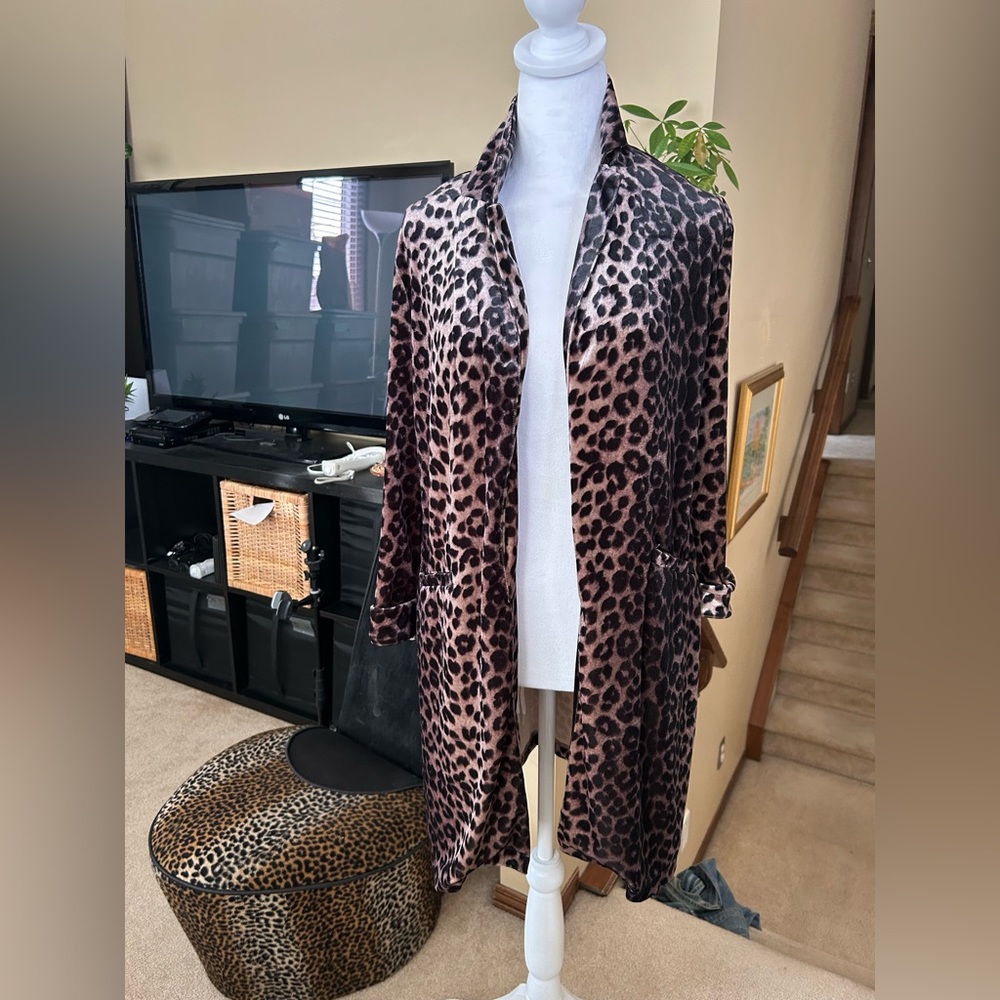 Leopard Print Stretch Valour Midi Jacket